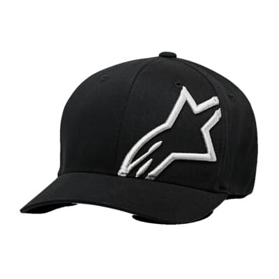 Alpinestars , Corp Shift 2 Flexfit, Baseball Kappe, Schwarz-Weiss, 23X, Mann Alpinestars , Corp Shift 2 Flexfit, Baseball Kappe, Schwarz-Weiss, 23X, Mann