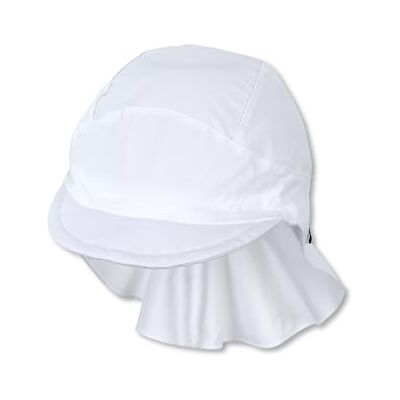 Sterntaler Schirmmütze Nacken Basic Unisex Baby- und Kinder Mütze mit Nackenschutz UV-Schutz 50+ Hut aus Popeline (Bio) leichte Sommer Kopfbedeckung mit Gummiband weiß, Größe 49 Sterntaler Schirmmütze Nacken Basic Unisex Baby- und Kinder Mütze mit Nackenschutz UV-Schutz 50+ Hut aus Popeline (Bio) leichte Sommer Kopfbedeckung mit Gummiband weiß, Größe 49