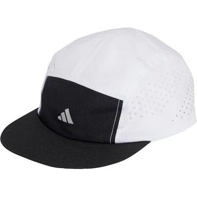 adidas Unisex Run 5-Panel Climacool Hat, Black/White, XS-S adidas Unisex Run 5-Panel Climacool Hat, Black/White, XS-S