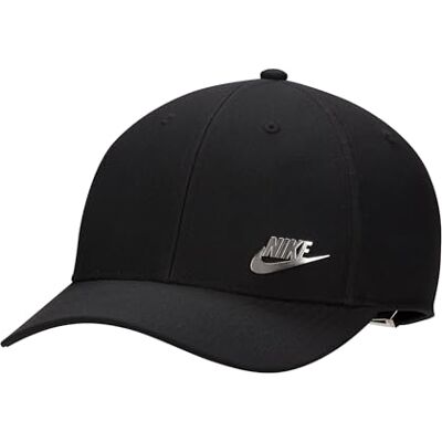 NIKE FB5371-010 U NK DF Club Cap S CB MTFUT L Hat Unisex Adult Black/METALLIC Silver Größe L/XL NIKE FB5371-010 U NK DF Club Cap S CB MTFUT L Hat Unisex Adult Black/METALLIC Silver Größe L/XL