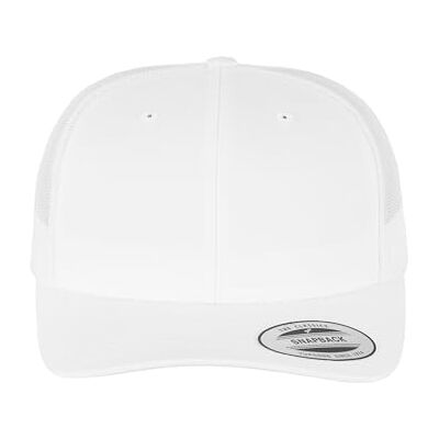 Flexfit Unisex Retro Trucker Cap, Klassische Trucker Cap mit Mesh-Rückseite, Kids, White Flexfit Unisex Retro Trucker Cap, Klassische Trucker Cap mit Mesh-Rückseite, Kids, White