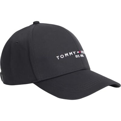 Tommy Hilfiger Herren Cap Established Basecap, Schwarz (Black), Einheitsgröße Tommy Hilfiger Herren Cap Established Basecap, Schwarz (Black), Einheitsgröße