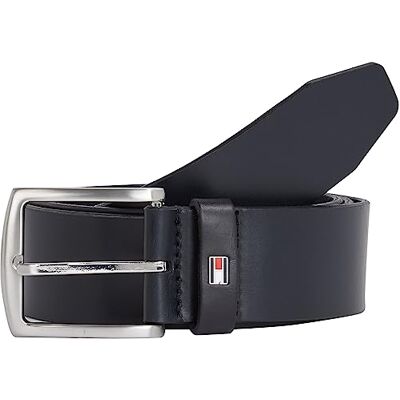 Tommy Hilfiger Herren Gürtel New Denton Belt 4.0 Ledergürtel, Blau (Midnight), 105 cm Tommy Hilfiger Herren Gürtel New Denton Belt 4.0 Ledergürtel, Blau (Midnight), 105 cm