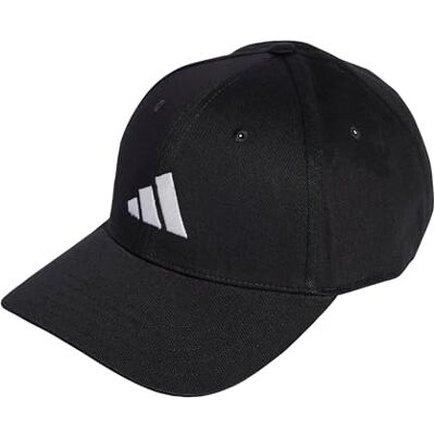 adidas Unisex Baseball Cotton New Logo Hat, Black/White, M-L adidas Unisex Baseball Cotton New Logo Hat, Black/White, M-L