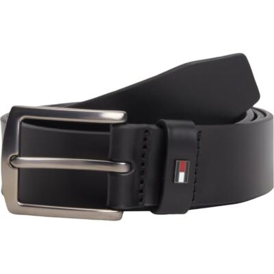 Tommy Hilfiger Herren Gürtel Denton 3,5 cm Ledergürtel, Schwarz (Black), 80 cm Tommy Hilfiger Herren Gürtel Denton 3,5 cm Ledergürtel, Schwarz (Black), 80 cm