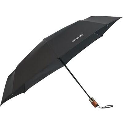 Samsonite Wood Classic S 3 Section Auto Open Close Short Regenschirm, 27 cm, Black Samsonite Wood Classic S 3 Section Auto Open Close Short Regenschirm, 27 cm, Black