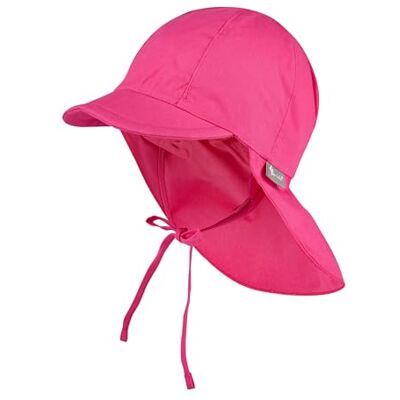 Sterntaler Schirmmütze Nacken Mädchen Baby- und Kinder Mütze mit Nackenschutz und einsteckbaren Ohrenklappen UV-Schutz 50+ Sommermütze zum Binden Popeline (Bio) Kopfbedeckung magenta, Größe 53 Sterntaler Schirmmütze Nacken Mädchen Baby- und Kinder Mütze mit Nackenschutz und einsteckbaren Ohrenklappen UV-Schutz 50+ Sommermütze zum Binden Popeline (Bio) Kopfbedeckung magenta, Größe 53