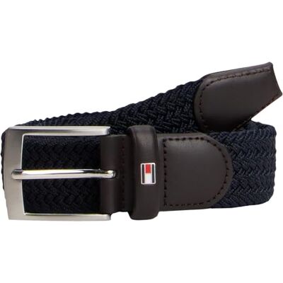 Tommy Hilfiger Herren Gürtel New Adan Belt 3,5 cm Stoffgürtel, Blau (Sky Captain), 85 cm Tommy Hilfiger Herren Gürtel New Adan Belt 3,5 cm Stoffgürtel, Blau (Sky Captain), 85 cm