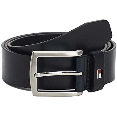Tommy Hilfiger Herren Gürtel New Denton 3,5 cm Belt Ledergürtel, Blau (Midnight), 90 cm Tommy Hilfiger Herren Gürtel New Denton 3,5 cm Belt Ledergürtel, Blau (Midnight), 90 cm