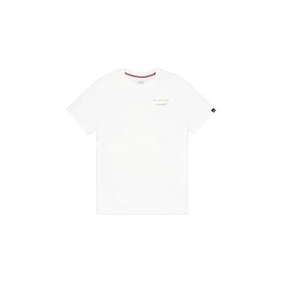 Alpha Herren Tonal Logo Print T-Shirt, White, L Alpha Herren Tonal Logo Print T-Shirt, White, L