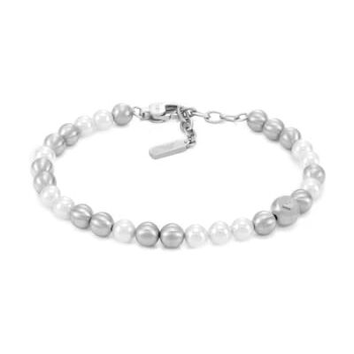 Giorgio Armani Herrenarmband aus Edelstahl oder Perlen mit Karabinerverschluss Giorgio Armani Herrenarmband aus Edelstahl oder Perlen mit Karabinerverschluss