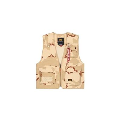 Alpha Herren Mesh Utility Camo Weste, Desert Camo 91, XXL Alpha Herren Mesh Utility Camo Weste, Desert Camo 91, XXL