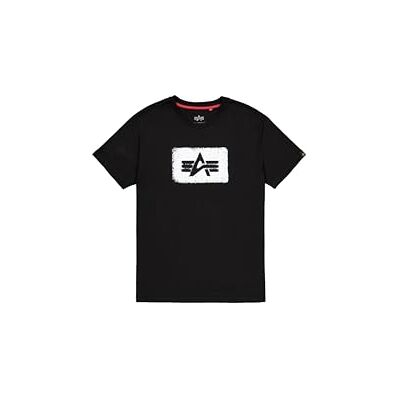 Alpha Herren Washed Out Logo T-Shirt, Black, L Alpha Herren Washed Out Logo T-Shirt, Black, L