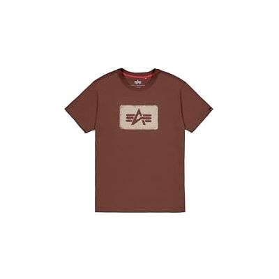 Alpha Herren Washed Out Logo T-Shirt, Powder Brown, S Alpha Herren Washed Out Logo T-Shirt, Powder Brown, S