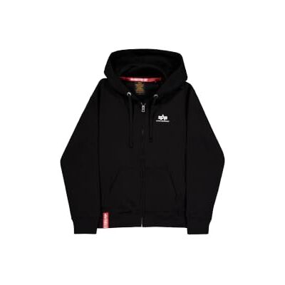 Alpha Herren Basic Small Logo Zip Hoodie Alpha Herren Basic Small Logo Zip Hoodie