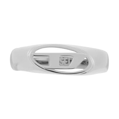 Diesel Herren Oval D Logo Ring aus silberfarbenem Edelstahl, DX15870406.5 Diesel Herren Oval D Logo Ring aus silberfarbenem Edelstahl, DX15870406.5
