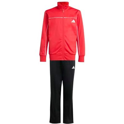 adidas Unisex Kinder Junior Tricot Colourpop Track Suit, pure ruby/white, 13-14 Years adidas Unisex Kinder Junior Tricot Colourpop Track Suit, pure ruby/white, 13-14 Years