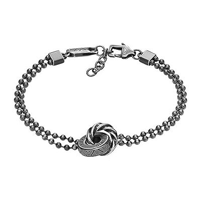Giorgio Armani Herren-Edelstahlarmband mit Karabiner-, Schieber- oder Magnetverschluss, Kühles Silber Giorgio Armani Herren-Edelstahlarmband mit Karabiner-, Schieber- oder Magnetverschluss, Kühles Silber