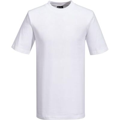 Portwest B195 T-Shirt Rundhalsausschnitt Maschinenwaschbar Arbeitskleidung Weiß, 2XL, UPF 50+, 160 g/m² Baumwolle, 100% Baumwolle, Gerippte Manschette, Fassmanschette, Kurzarm Portwest B195 T-Shirt Rundhalsausschnitt Maschinenwaschbar Arbeitskleidung Weiß, 2XL, UPF 50+, 160 g/m² Baumwolle, 100% Baumwolle, Gerippte Manschette, Fassmanschette, Kurzarm