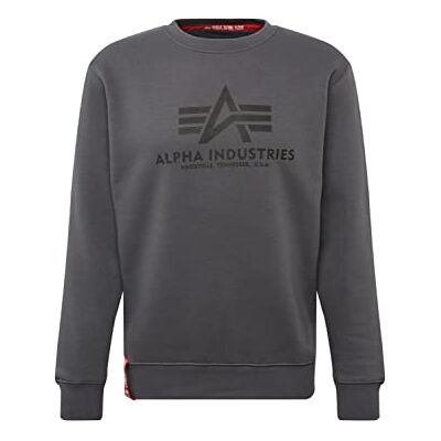 Alpha Herren Basic Pullover Sweatshirt, Blickdicht, Grauschwarz/Schwarz, XXL Alpha Herren Basic Pullover Sweatshirt, Blickdicht, Grauschwarz/Schwarz, XXL