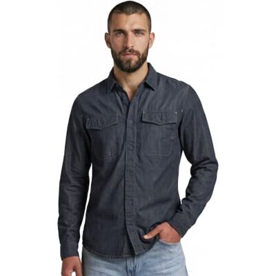 G-STAR Herren Marine Slim Long Sleeve Shirt G-STAR Herren Marine Slim Long Sleeve Shirt