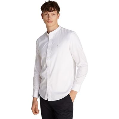 Tommy Hilfiger Herren Hemd Flex Poplin Solid Mao Regular Fit Tommy Hilfiger Herren Hemd Flex Poplin Solid Mao Regular Fit