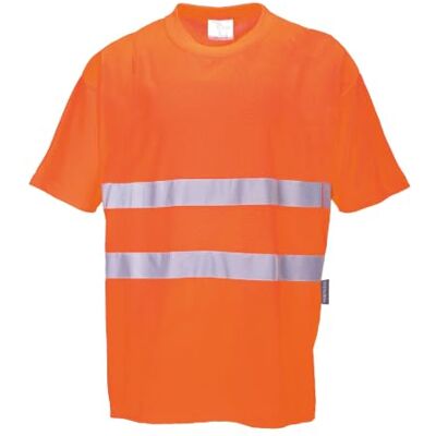 Portwest S172 Baumwoll Comfort-T-Shirt Verschweißte Kragennaht Kurzarm Bahn Orange, 3XL, EN ISO 20471 Klasse 2, UPF 35+, Klassische Passform, 55% Baumwolle, Grosszügige Passform Portwest S172 Baumwoll Comfort-T-Shirt Verschweißte Kragennaht Kurzarm Bahn Orange, 3XL, EN ISO 20471 Klasse 2, UPF 35+, Klassische Passform, 55% Baumwolle, Grosszügige Passform
