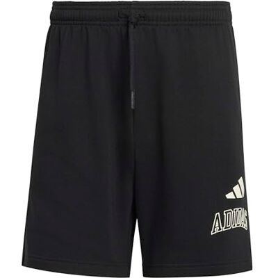 adidas Herren Seasonal Essentials Collegiate Fleece Shorts, Black/Off White, 4XL adidas Herren Seasonal Essentials Collegiate Fleece Shorts, Black/Off White, 4XL