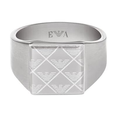 Giorgio Armani Herren-Edelstahl-Signet-Ringe Giorgio Armani Herren-Edelstahl-Signet-Ringe