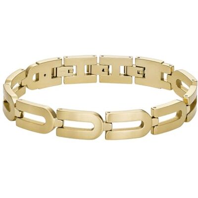 Fossil Herren-Gliederarmband Heritage D-Link Chain Edelstahl goldfarben, JF04691710 Fossil Herren-Gliederarmband Heritage D-Link Chain Edelstahl goldfarben, JF04691710