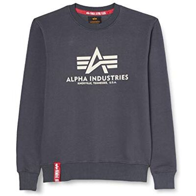 Alpha Herren Basic Sweater Für Sweatshirt, Greyblack, XS EU Alpha Herren Basic Sweater Für Sweatshirt, Greyblack, XS EU