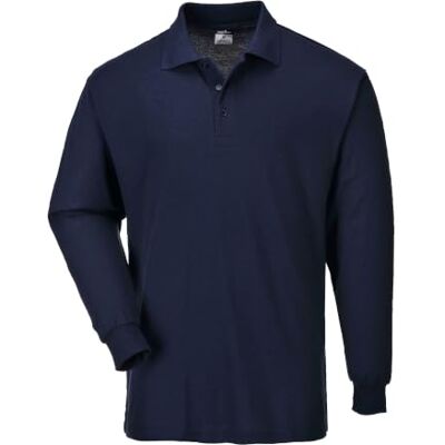Portwest B212 Genoa Langarm Polo-Shirt Baumwolle Maschinenwaschbar Business Marine, 2XL, UPF 40+, Polyester, Klassische Passform, Rippkragen und Bündchen, Brusttasche, Gerippte Manschette, Dehnbar Portwest B212 Genoa Langarm Polo-Shirt Baumwolle Maschinenwaschbar Business Marine, 2XL, UPF 40+, Polyester, Klassische Passform, Rippkragen und Bündchen, Brusttasche, Gerippte Manschette, Dehnbar
