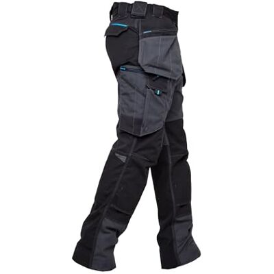Portwest WX3 Holsterhose Herren Cargo Hose, Blau, DE 34/36, Stretch-Einsätze, Hohe Taille, 5 Taschen Portwest WX3 Holsterhose Herren Cargo Hose, Blau, DE 34/36, Stretch-Einsätze, Hohe Taille, 5 Taschen