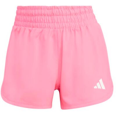 adidas Women's Pacer Workout Woven High Rise Shorts, Lucid pink/White, XXS 3 inch adidas Women's Pacer Workout Woven High Rise Shorts, Lucid pink/White, XXS 3 inch
