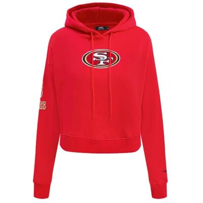 Pro Standard Damen NFL Classic Chenille Brushed Back French Terry Cropped Pullover Hoodie Kapuzenpullover (1 Stück) Pro Standard Damen NFL Classic Chenille Brushed Back French Terry Cropped Pullover Hoodie Kapuzenpullover (1 Stück)