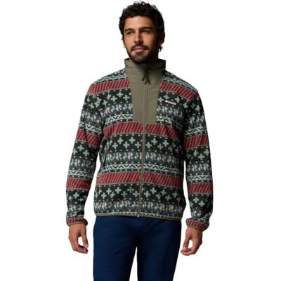 Columbia Herren Sequoia Grove 2 Full Zip Printed Fleece Fleecejacke mit durchgehendem Reißverschluss Columbia Herren Sequoia Grove 2 Full Zip Printed Fleece Fleecejacke mit durchgehendem Reißverschluss