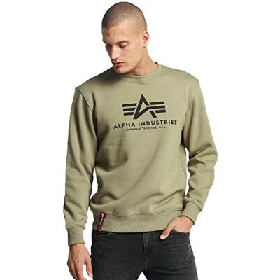 Alpha Basic Sweater Sweatshirt für Herren Olive Alpha Basic Sweater Sweatshirt für Herren Olive