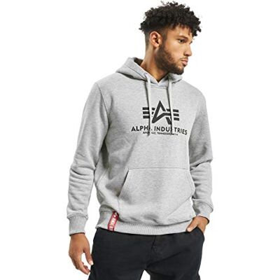 Alpha Herren Basic Hoody Kapuzensweat Für Kapuzenpullover, Grey Heather (178312-17), M EU Alpha Herren Basic Hoody Kapuzensweat Für Kapuzenpullover, Grey Heather (178312-17), M EU