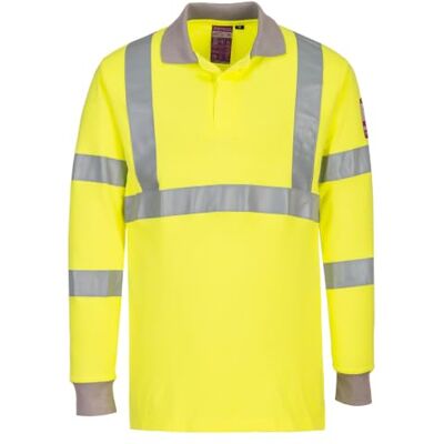 Portwest FR77 Modaflame Polo Hemd Leicht Reflektierend Antistatisch Langarm Gelb, L, EN ISO 20471 Klasse 3, Klassische Passform, Polyester, Flammhemmend, Warnschutz, Maschinenwaschbar Portwest FR77 Modaflame Polo Hemd Leicht Reflektierend Antistatisch Langarm Gelb, L, EN ISO 20471 Klasse 3, Klassische Passform, Polyester, Flammhemmend, Warnschutz, Maschinenwaschbar