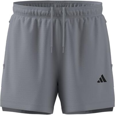 adidas Herren D4T Power Essentials Workout Mesh Shorts, Halo Silver, XXL 5 inch adidas Herren D4T Power Essentials Workout Mesh Shorts, Halo Silver, XXL 5 inch