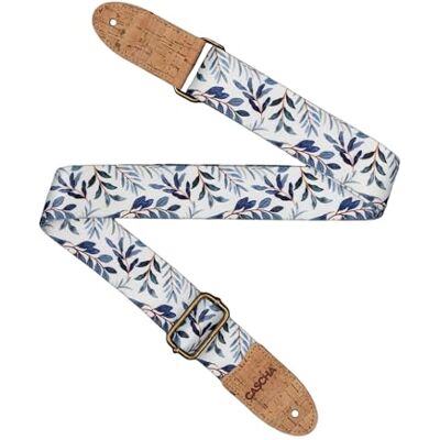 CASCHA Ukulele Gurt, vegan Blue Twigs Verstellbarer und komfortabler Ukulelengurt aus umweltfreundlichen Materialien, langlebig und stylisch, passt zu allen Ukulelen, ideal für alle Spieler CASCHA Ukulele Gurt, vegan Blue Twigs Verstellbarer und komfortabler Ukulelengurt aus umweltfreundlichen Materialien, langlebig und stylisch, passt zu allen Ukulelen, ideal für alle Spieler