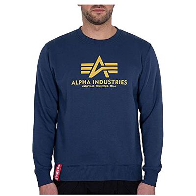 Alpha Basic Sweater Sweatshirt für Herren New Navy/Wheat Alpha Basic Sweater Sweatshirt für Herren New Navy/Wheat