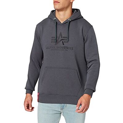 Alpha Basic Hoody Kapuzensweat für Herren Greyblack/Black Alpha Basic Hoody Kapuzensweat für Herren Greyblack/Black