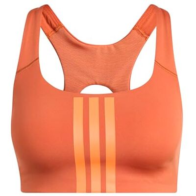 adidas Women's Optime Workout 3-Stripes Medium Support Bra, Fox orange/Fox orange, S adidas Women's Optime Workout 3-Stripes Medium Support Bra, Fox orange/Fox orange, S
