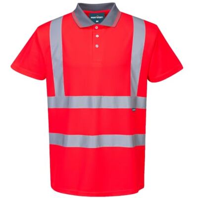 Portwest S477 Warnschutz Kurzarm Polo Hemd Grosszügige Passform Normalgröße Rot, 2XL, EN ISO 20471 Klasse 2, Polyester Reflektierend Bau, 100% Polyester Portwest S477 Warnschutz Kurzarm Polo Hemd Grosszügige Passform Normalgröße Rot, 2XL, EN ISO 20471 Klasse 2, Polyester Reflektierend Bau, 100% Polyester