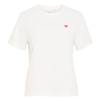 Vila Female T-Shirt VIVORA Rundhals Short-Sleeved T-shirt Vila Female T-Shirt VIVORA Rundhals Short-Sleeved T-shirt