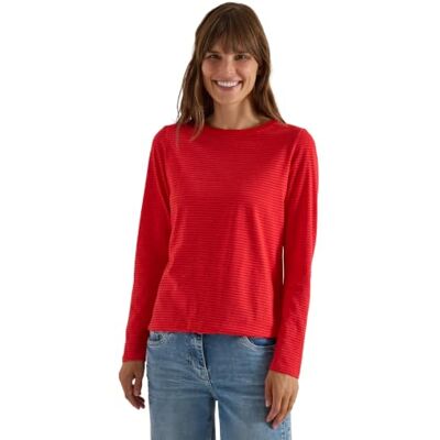 Cecil Damen Langarm Shirt mit Boat Neck und Streifen Cecil Damen Langarm Shirt mit Boat Neck und Streifen