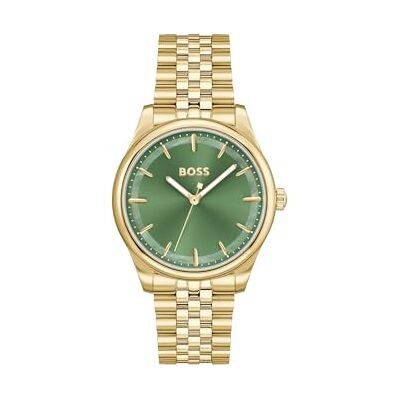 Boss Uhr mit DREI-Zeiger-Quarzwerk für Damen Kollektion Graceful mit Goldfarben Edelstahlarmband 1502780 Boss Uhr mit DREI-Zeiger-Quarzwerk für Damen Kollektion Graceful mit Goldfarben Edelstahlarmband 1502780