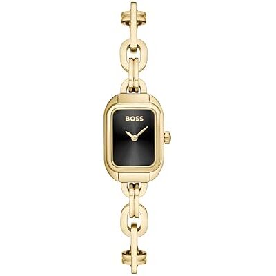 Boss Zwei-Zeiger-Quarzwerk-Uhr für Damen Kollektion Hailey mit Helles Gelbgold Edelstahlarmband 1502739 Boss Zwei-Zeiger-Quarzwerk-Uhr für Damen Kollektion Hailey mit Helles Gelbgold Edelstahlarmband 1502739