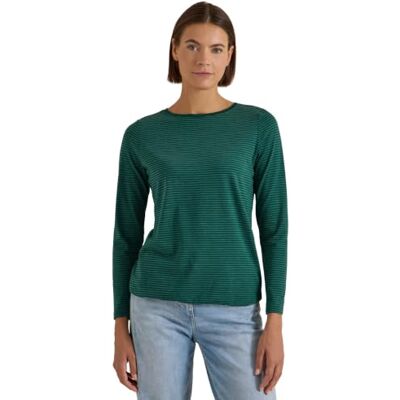 Cecil Damen Langarm Shirt mit Boat Neck und Streifen Cecil Damen Langarm Shirt mit Boat Neck und Streifen